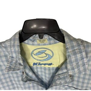 Kirra Mens Plaid‎ Long Sleeve Snap Button Shirt XL Blue White Casual Top